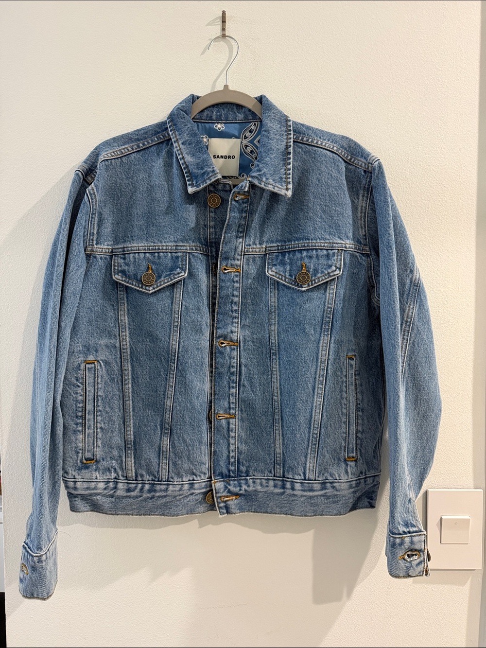 Sandro Light Blue Denim Jacket - women’s Casual Trucker Style